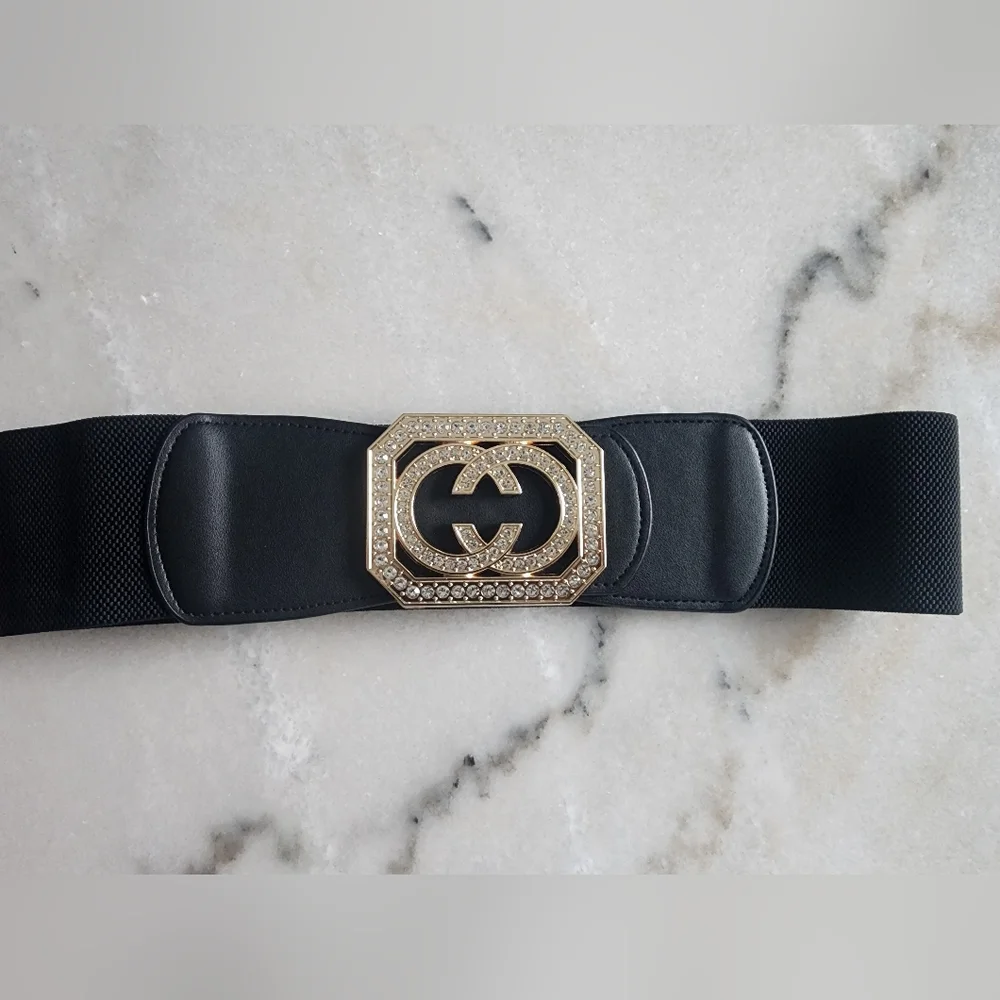🔥Elegant Black Belt with Gold Accents🔥